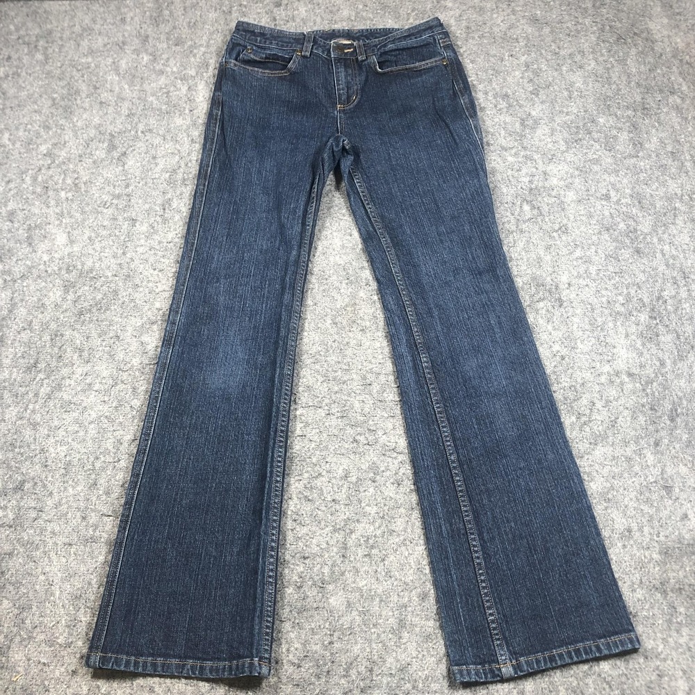 Duluth Trading Co Jeans Womens 6 Medium Wash Mid Rise Straight Stretch Denim